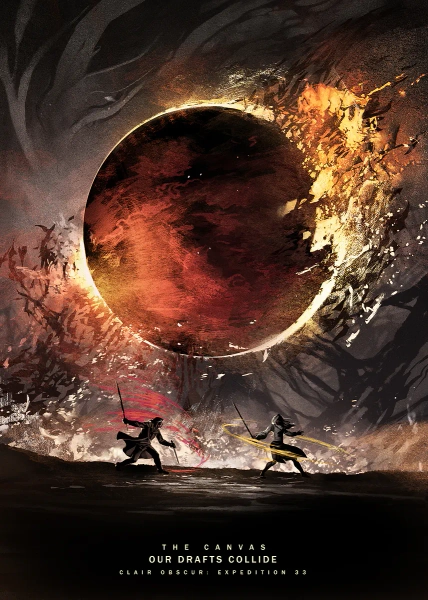 'Epic Duel: Maelle vs. Verso' Poster, picture, metal print, paint by Clair Obscur: Expedition 33 | Displate