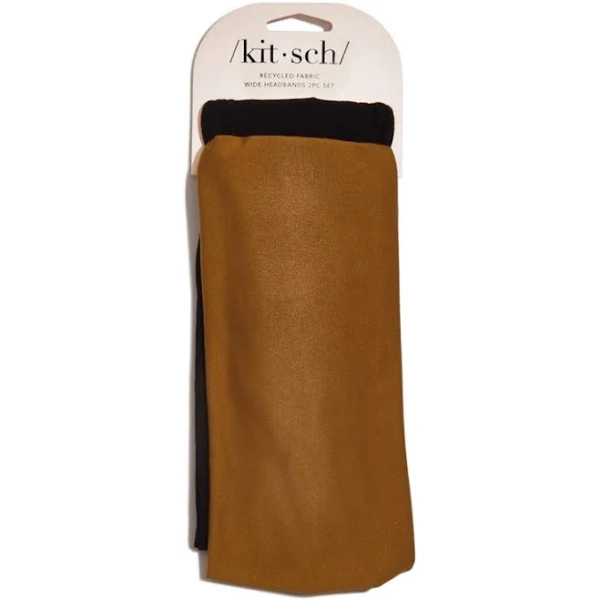 Kitsch Recycled Fabric Wide Headbands (2pc)