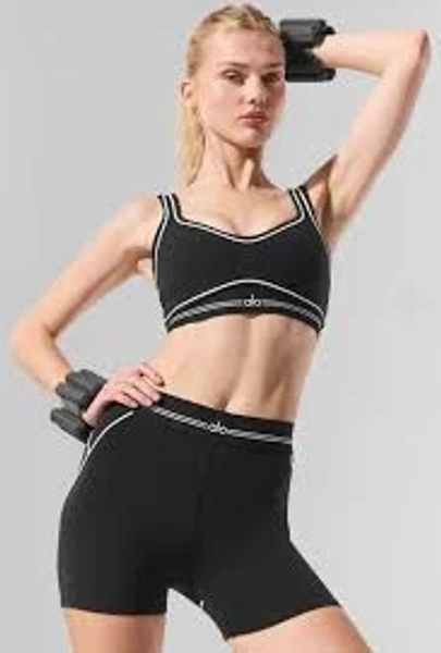 “Alo” Black 2 Piece Short Set