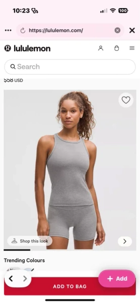 lululemon Align™ Waist-Length Racerback Tank Top - Black - 6