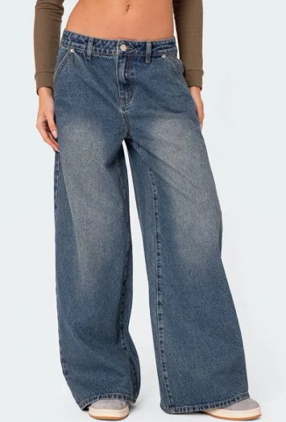 Edikted Women's Super Baggy Wide-Leg Jeans