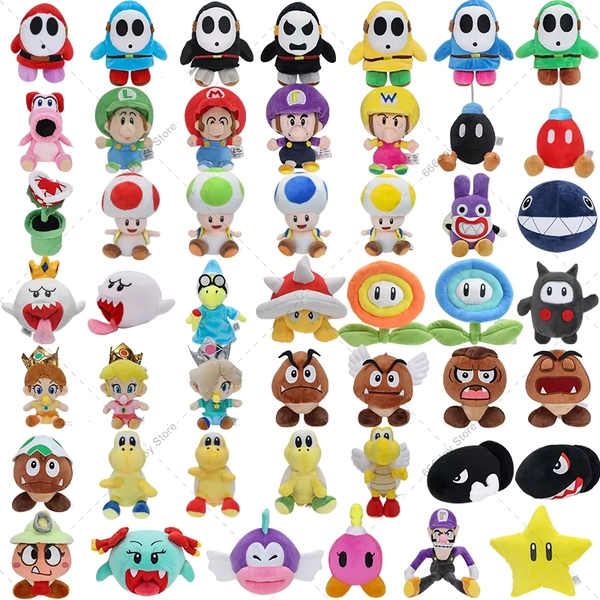 48 Styles Mario Bros Plush Shy Guy Waluigi Birdo Kamek Toad Nabbit Boo Goomba Chain Chomp Bullet Bill Ninji Stuffed Toys Gifts - AliExpress 26