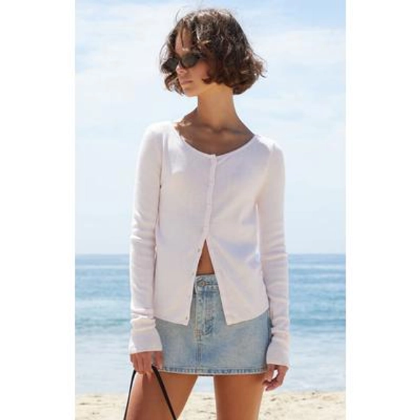 John Galt Women's Light Pink Cardigan