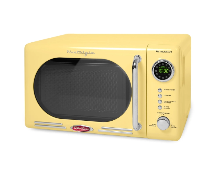 Nostalgia Retro 0.7 Cubic Foot 700-watt Countertop Microwave Oven - Yellow & Reviews | Wayfair