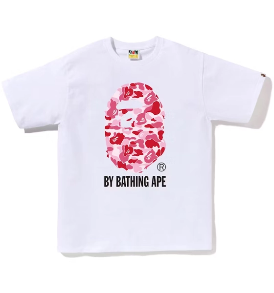 T-shirt BAPE ABC logo By Bathing Ape camouflage blanc/rose