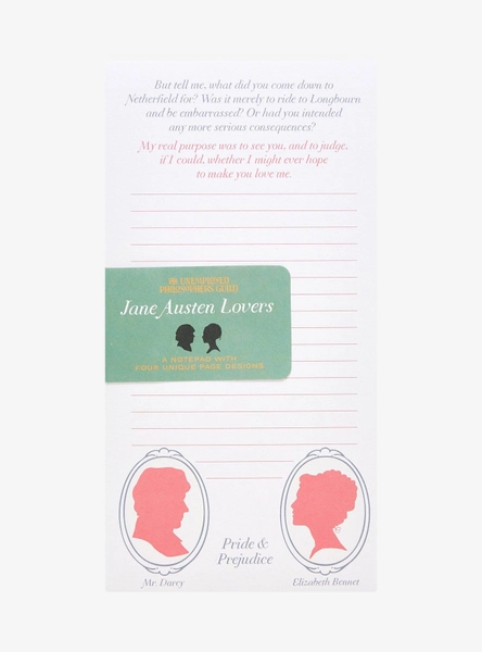 Jane Austen Lovers Notepad