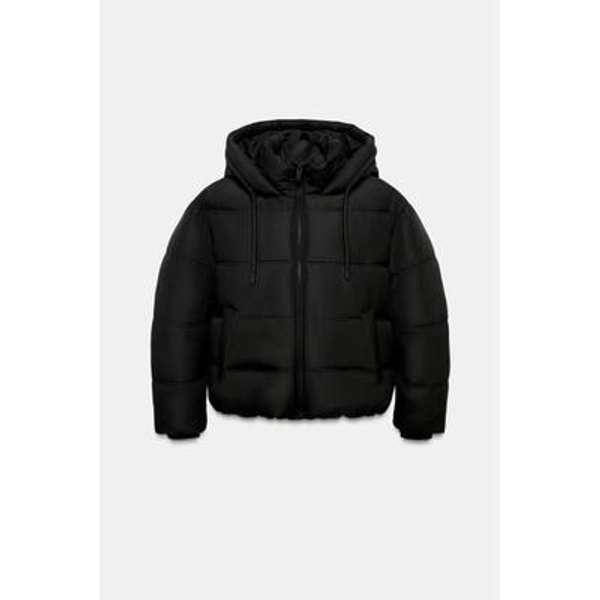 Zara - Short Water Repellent Windproof Hoodie Anorak - Black - Women