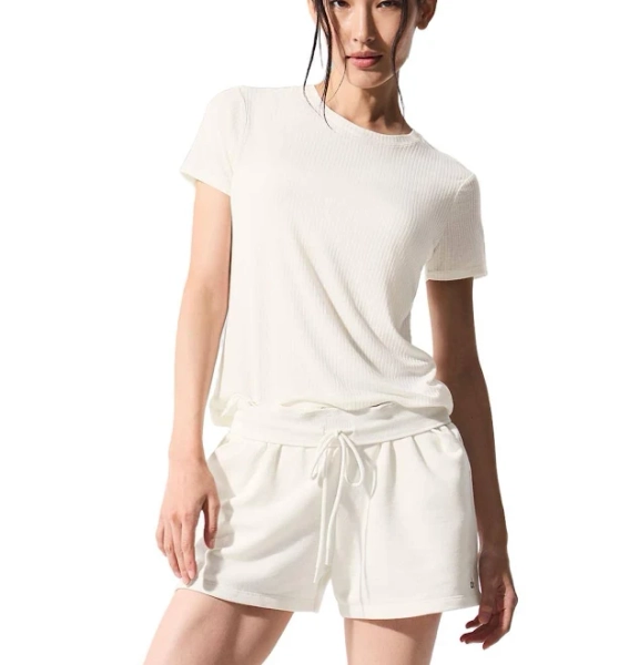 Alo Yoga Women's Ribbed Sea Coast T-Shirt