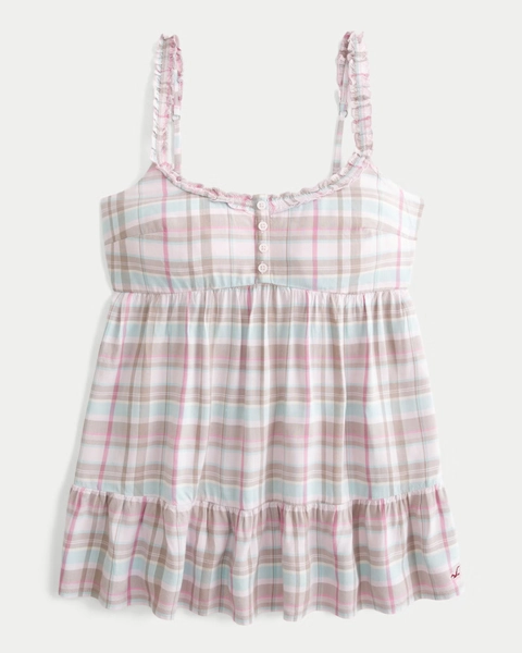 Longline Ruffle Icon Tunic Babydoll Top