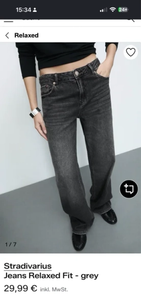 Stradivarius Jeans Relaxed Fit - grey