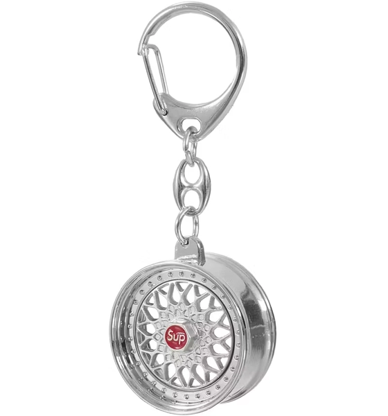 Supreme BBS RS Rim Keychain Silver