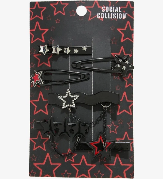 Social Collision Punk Star Hair Clip Set