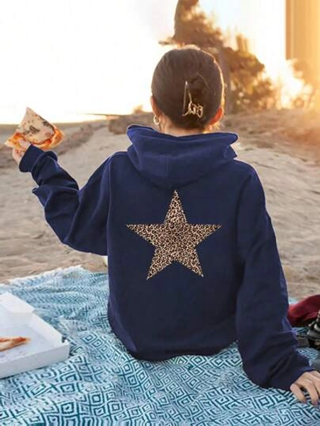 Tween Girls Casual Printed Dark Heather Thermal Lined Hoodie Sweatshirt For Autumn