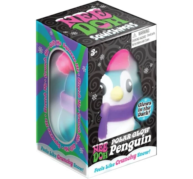 Schylling NeeDoh Polar Glow Penguins