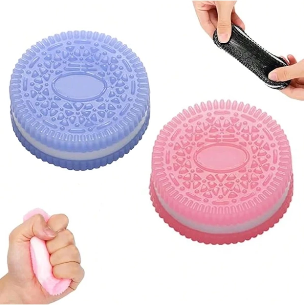 2026 New Handmade Ultra-Soft Silicone Stress Relief Squishy Toy Set – Dual-Color (Purple + Pink) Desk Companion For Anxiety Relief & Instant