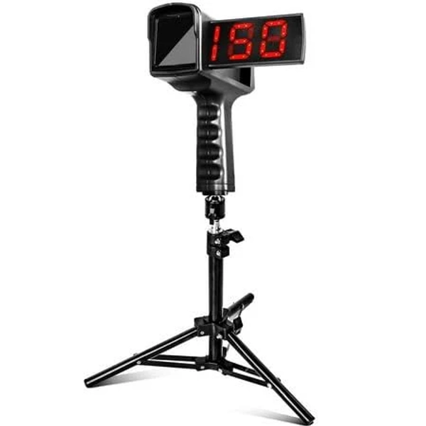 Fitplay Baseball Radar Gun, Led+lcd Larger Display, Speed Radar Gun with Tripod, Men's, Black