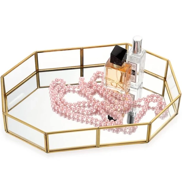 Everly Quinn Gold Perfume Tray