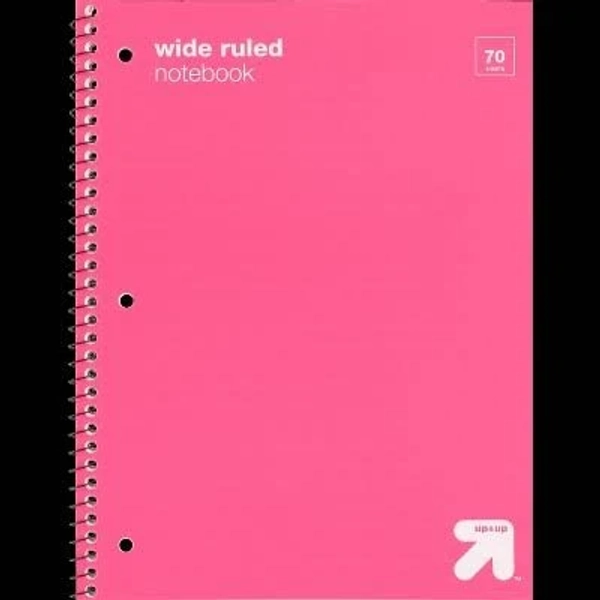 up&up Wide Ruled Spiral Notebook