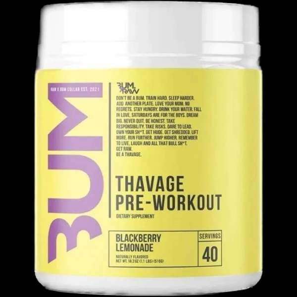 BUM Thavage Pre-Workout Blackberry Lemonade