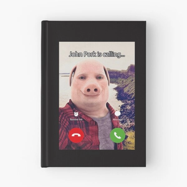 John Pork Is Calling Funny Answer Call Phone Journal