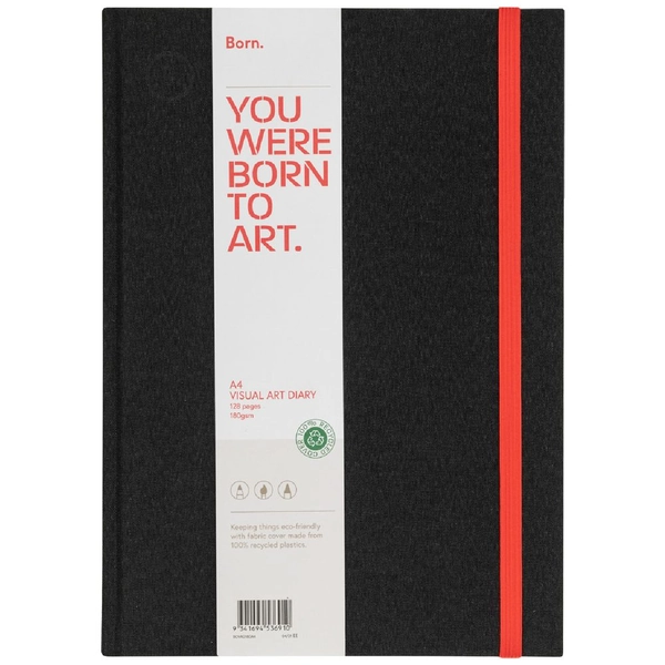 Born A4 Hardbound Visual Art Diary 128 Pages 180gsm
