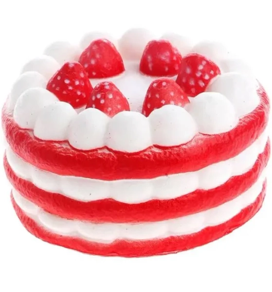 Squishy Jumbo Simulation Strawberry Birthday Cake Squishies PU Slow Rising Fun Squeeze Healing Toy Relieve Stress Toys for Kids