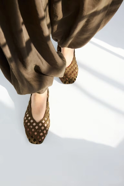 Ballerines à effet tressé - couleurs NOIR 
