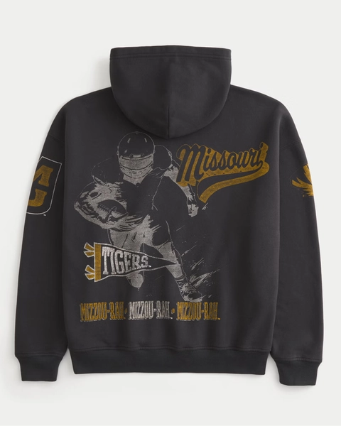 Boxy University of Missouri Tigers Graphic Hoodie