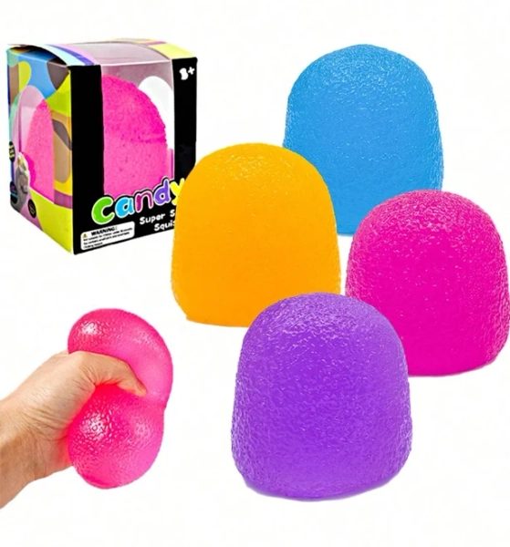 Ice Cube Malt Sugar Squishy Toy, Snowflake Ice Cube Stress Relief Fidget Toy,
