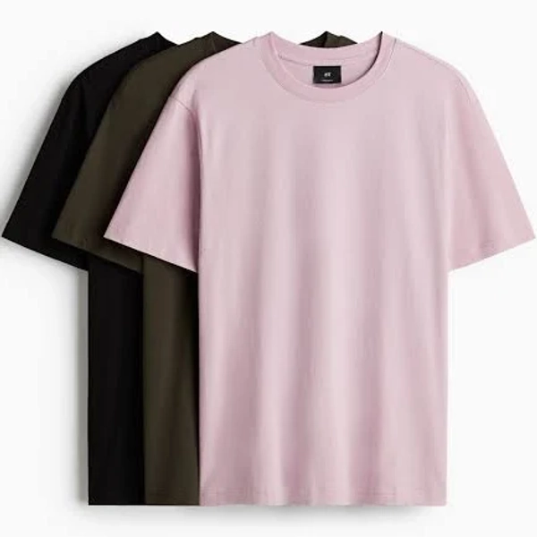 H&M Men's 3-Pack Regular Fit T-shirts