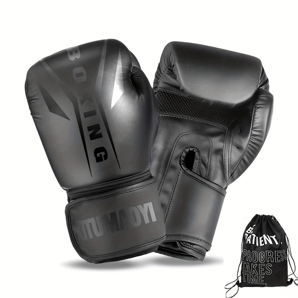 Multiple Sizes (10oz-16oz) Faux Leather, Professional Adult Boxing Gloves for Men and Women, Durable Adjustable Strap Closure, Ideal for Boxing and Gym Use