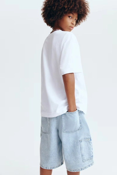 Denim Carpenter Shorts - Light denim blue