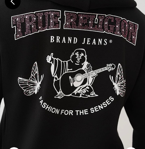 

BUTTERFLY CRYSTAL LOGO ZIP HOODIE | True Religion

