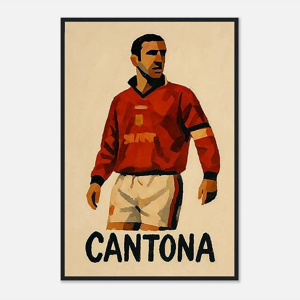Eric Cantona Poster, Football Poster, Retro Oil Painting Style Poster, Full-Size Poster, Ready to Hang - Citiesbox