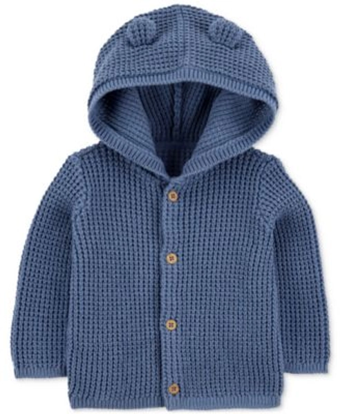 Baby Boys Cotton Hooded Cardigan