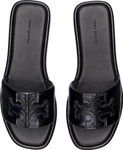 Double-T Leather Sport Slide Sandal