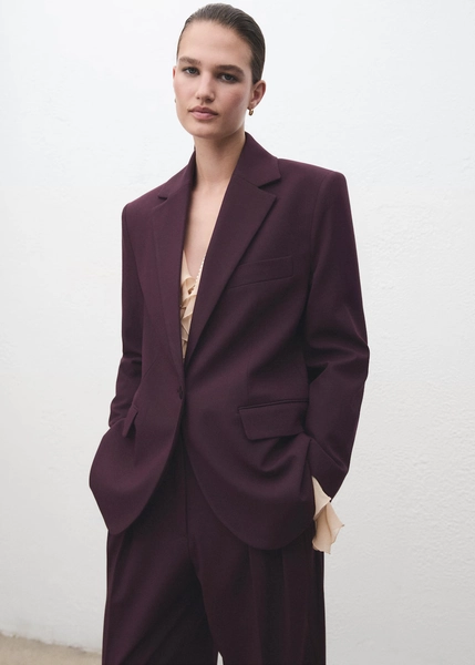 Blazer de fato reto - Mulher | MANGO Portugal
