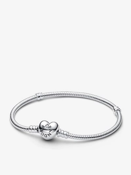 Moments Heart & Snake Chain Bracelet