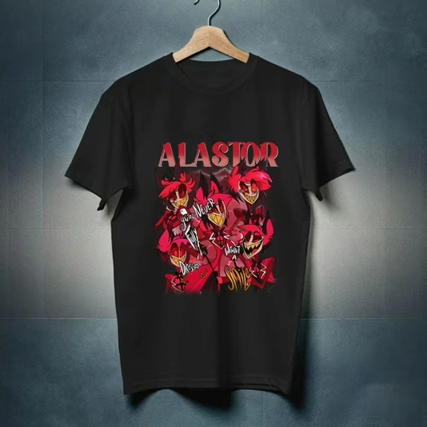 Alastor Inspired Cartoon Shirt, Animated Series Fan Shirt, Character Design Movie Shirt, Unisex Graphic Shirt with Fast Delivery-TH3458