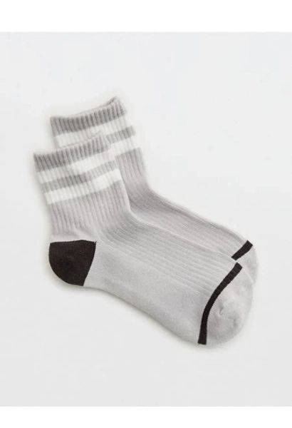 Aerie Striped Quarter Socks