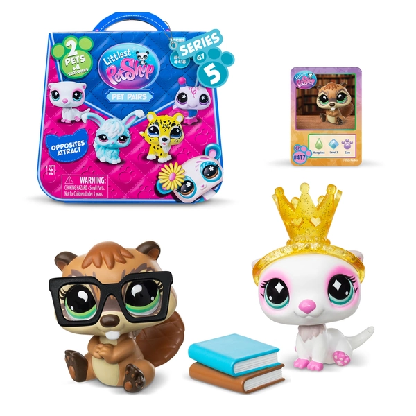 Littlest Pet Shop, Opposites Attract Surprise Pet Pairs, Series 5, Mini Toy Figurines, Children Ages 4+ - Walmart.com
