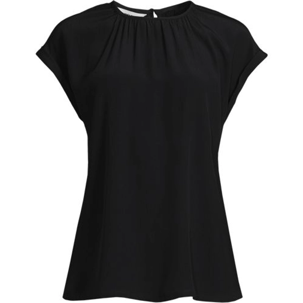Women's Sleeveless Crepe Popover Top