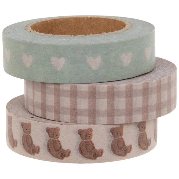 Teddy Bear &amp; Gingham Washi Tape