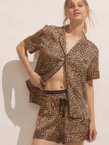 Glazed Satin Short Pajama Set