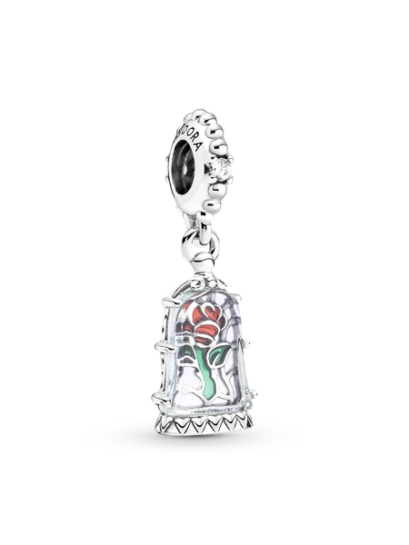 Disney Beauty and the Beast Enchanted Rose Dangle Charm