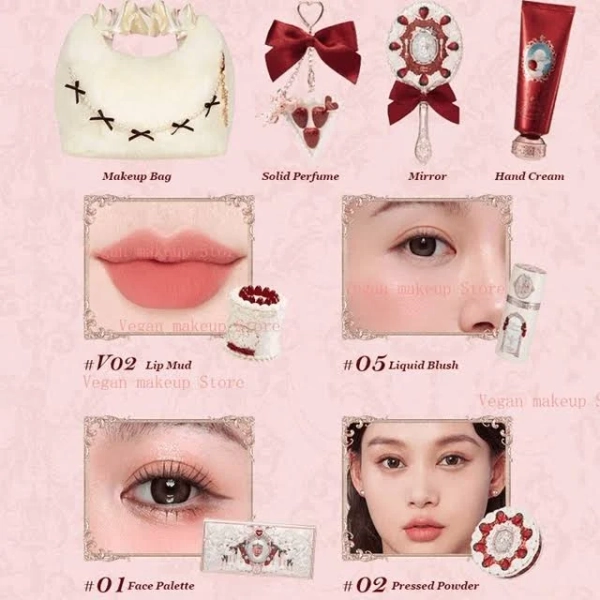 Flower Knows Strawberry Cupid Makeup Set AllinOne Romantic Beauty Kit - Whiteberry | Inspire Essentials