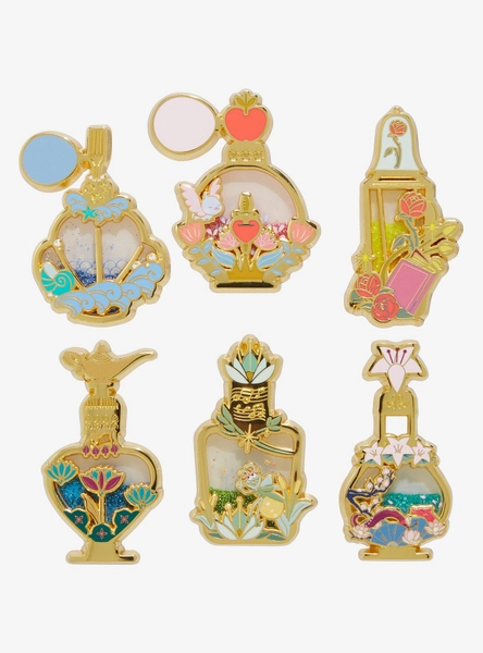 Disney Princess Liquid Glitter Filled Perfume Bottle Blind Box Enamel Pin - BoxLunch Exclusive