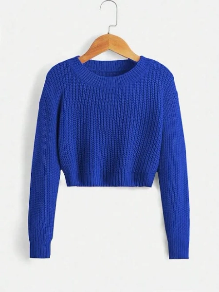 SHEIN Tween Girl Loose Fit Drop Shoulder Sweater