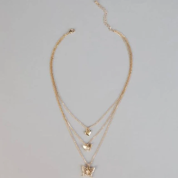 Windsor Flutter and Glow Rhinestone Necklace in Gold