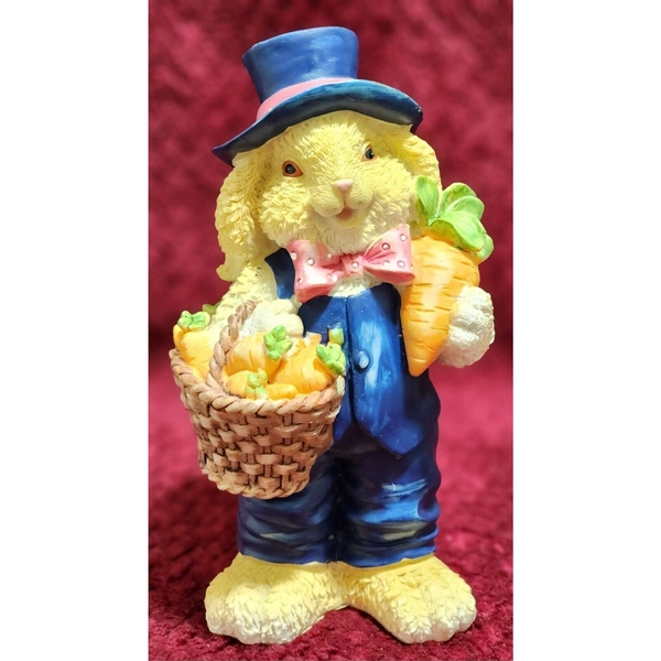Easter Polyresin Bunny Rabbit 7.5” Tabletop Figure Display Holiday Decor